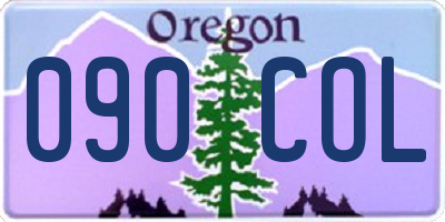 OR license plate 090COL