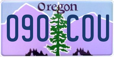 OR license plate 090COU