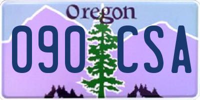 OR license plate 090CSA