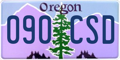 OR license plate 090CSD