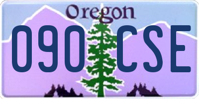 OR license plate 090CSE