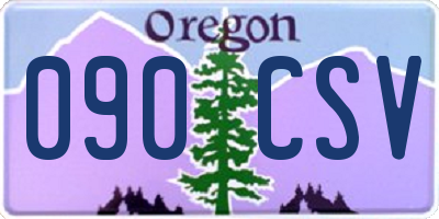 OR license plate 090CSV