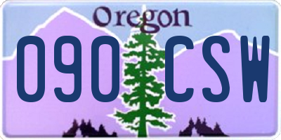 OR license plate 090CSW