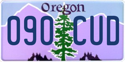 OR license plate 090CUD