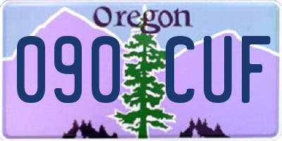 OR license plate 090CUF