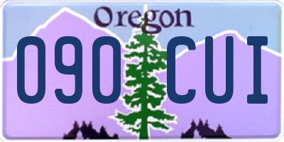 OR license plate 090CUI