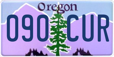 OR license plate 090CUR