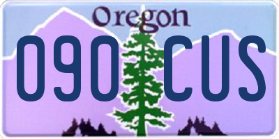 OR license plate 090CUS