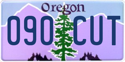 OR license plate 090CUT