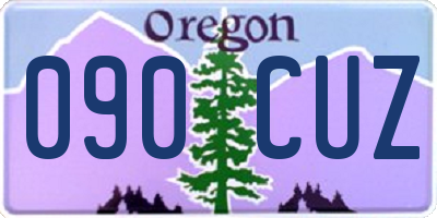 OR license plate 090CUZ