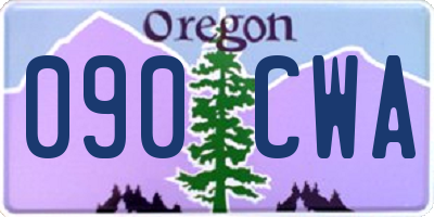 OR license plate 090CWA