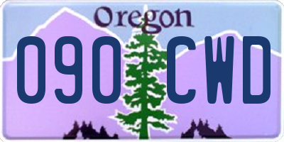 OR license plate 090CWD