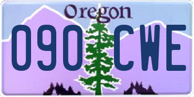 OR license plate 090CWE