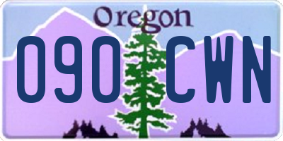 OR license plate 090CWN