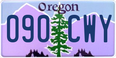 OR license plate 090CWY