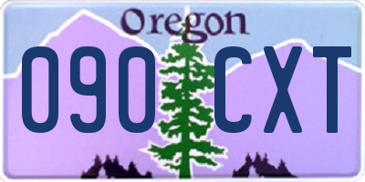 OR license plate 090CXT