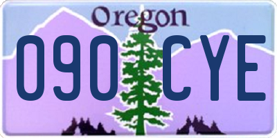 OR license plate 090CYE