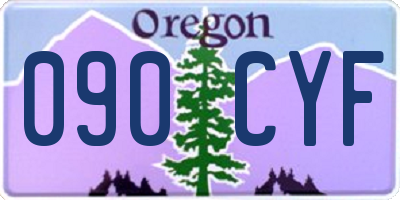 OR license plate 090CYF