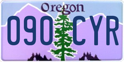 OR license plate 090CYR