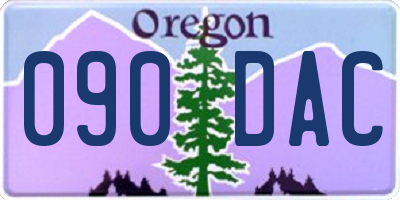 OR license plate 090DAC
