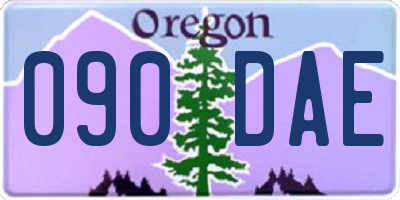 OR license plate 090DAE