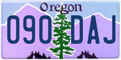 OR license plate 090DAJ
