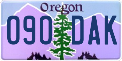OR license plate 090DAK