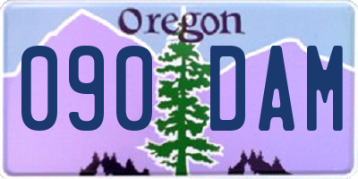 OR license plate 090DAM