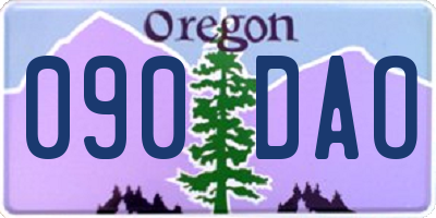 OR license plate 090DAO