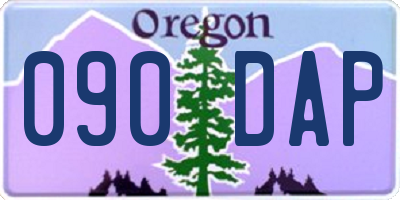 OR license plate 090DAP