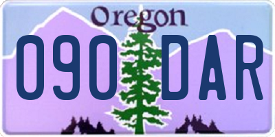 OR license plate 090DAR