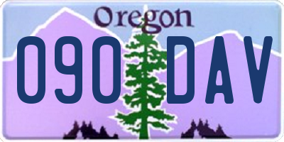 OR license plate 090DAV