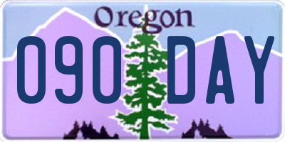 OR license plate 090DAY