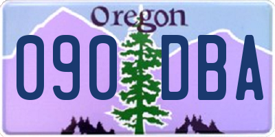 OR license plate 090DBA