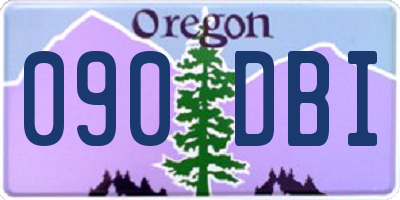OR license plate 090DBI