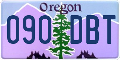OR license plate 090DBT