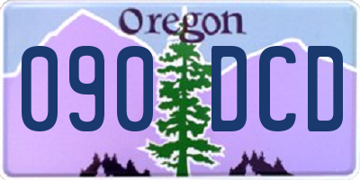 OR license plate 090DCD