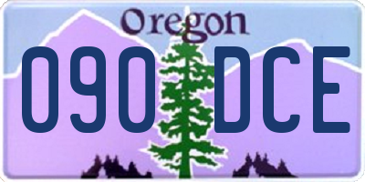 OR license plate 090DCE