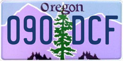 OR license plate 090DCF