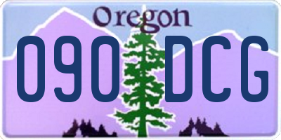OR license plate 090DCG