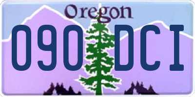 OR license plate 090DCI