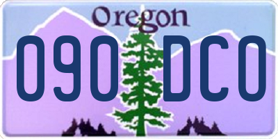 OR license plate 090DCO