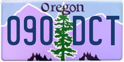 OR license plate 090DCT