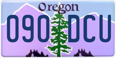 OR license plate 090DCU
