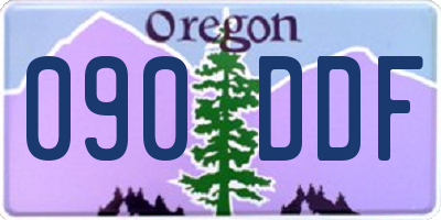 OR license plate 090DDF