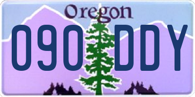 OR license plate 090DDY