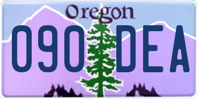 OR license plate 090DEA