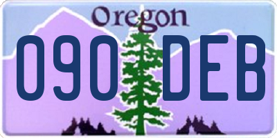 OR license plate 090DEB