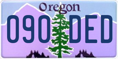 OR license plate 090DED