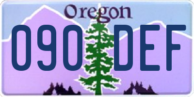 OR license plate 090DEF